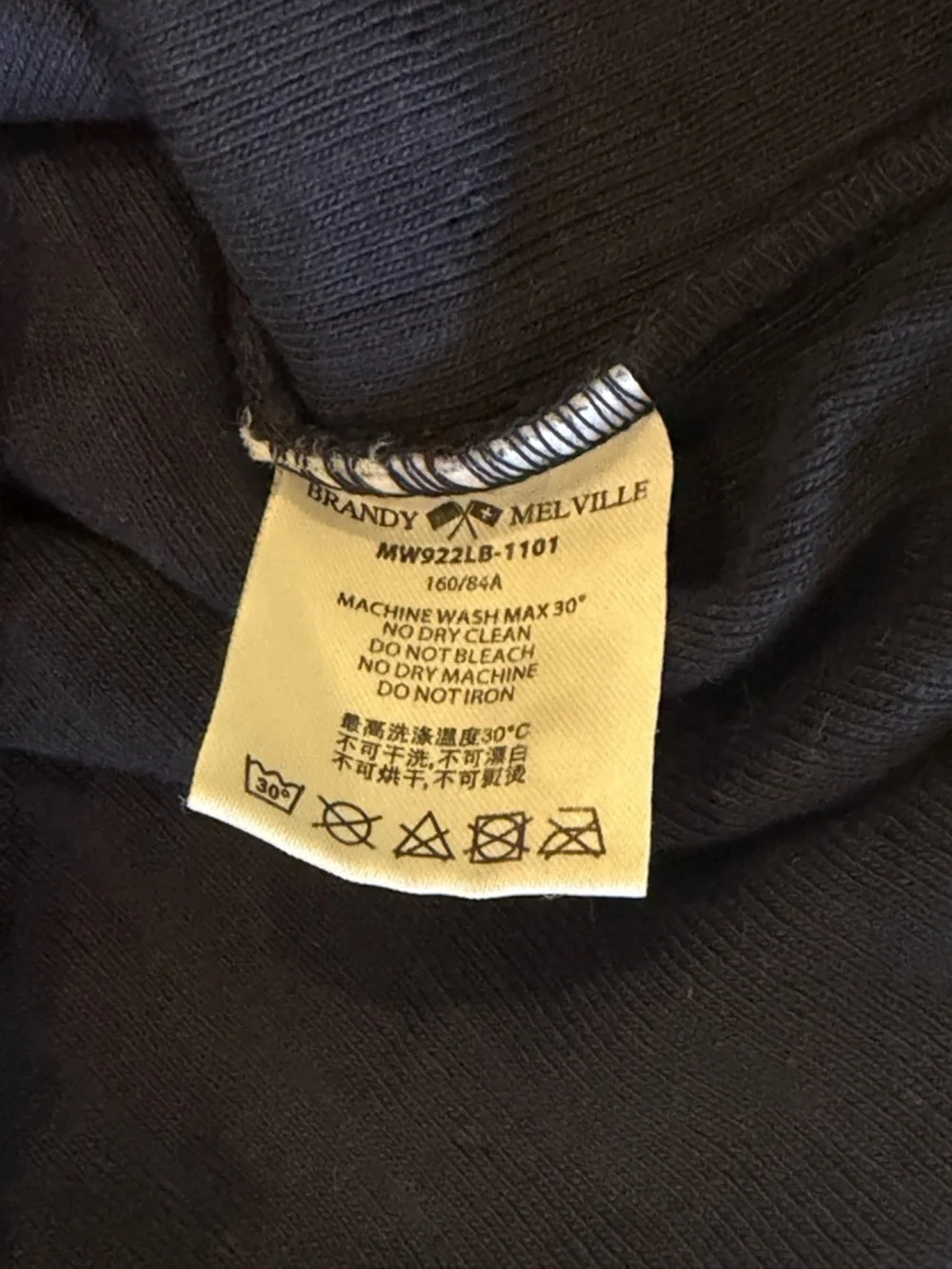 Brandy Melville Navy Pointelle Button-Front Camisole Tank Top - Picture 4 of 8